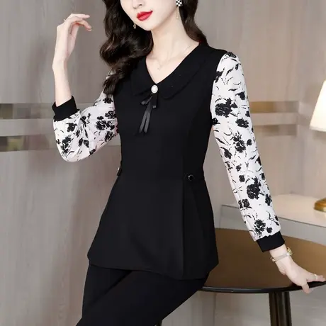 长袖t恤女2023年新款秋装独特别致小上衣早秋超好看打底衫女内搭商品大图