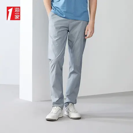 海一家清新简约长裤2023夏季新款舒适透气宽松休闲裤男商品大图