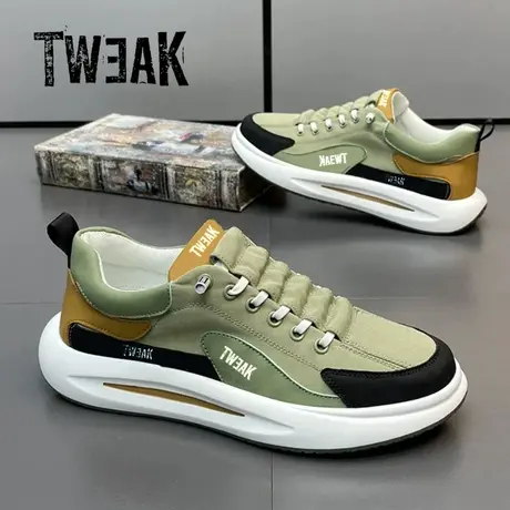 TWEAK男鞋新款网面透气时尚百搭休闲鞋男爆款潮流厚底镂空阿甘鞋商品大图