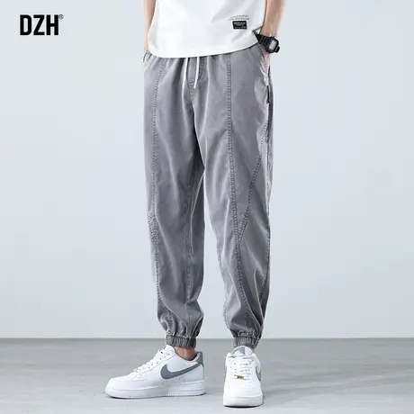 男士灰色裤子男潮牌夏季薄款2023新款束脚休闲裤宽松工装长裤百搭商品大图