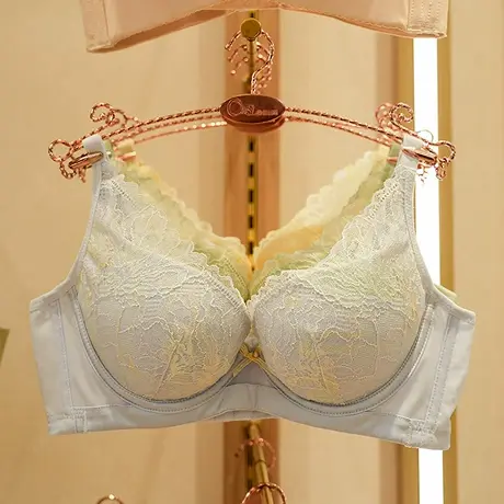 奥维丝丽内衣女小胸聚拢中厚提拉上托调整型收副乳蕾丝女士文胸图片