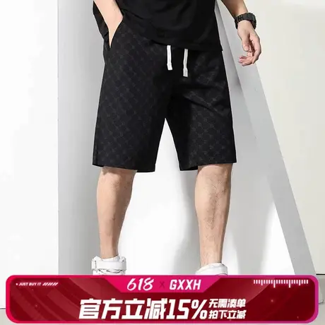 GxxH大码男装运动短裤男士夏季潮牌休闲五分裤潮流宽松美式裤子商品大图