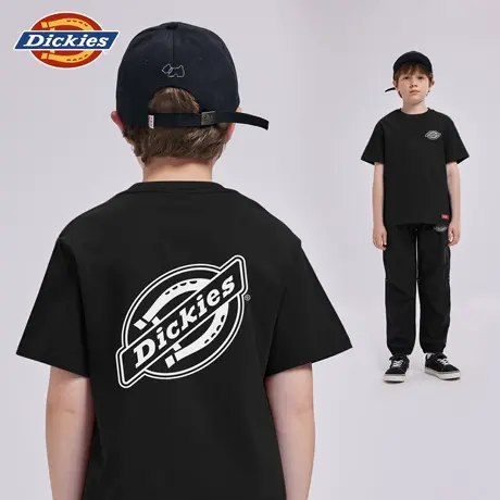 Dickies童装男童t恤短袖儿童夏季美式休闲半袖男孩夏款运动体恤A商品大图