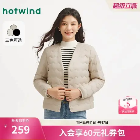 热风2025年冬季新款女士简洁羽绒服图片