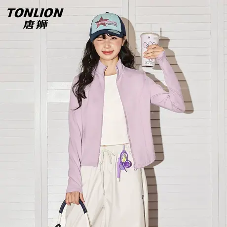 唐狮官方立领外套女2026新款春秋款小个子收腰显瘦开衫短款上衣VB图片