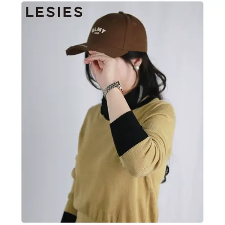 蓝色倾情2023秋冬季新款针织衫女士时尚休闲优雅圆领羊毛衫上衣图片