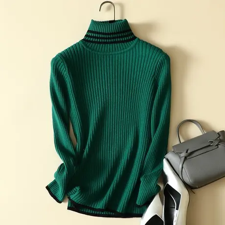 高领女士毛衣打底衫女装秋冬2023年新款爆款洋气内搭修身针织上衣商品大图