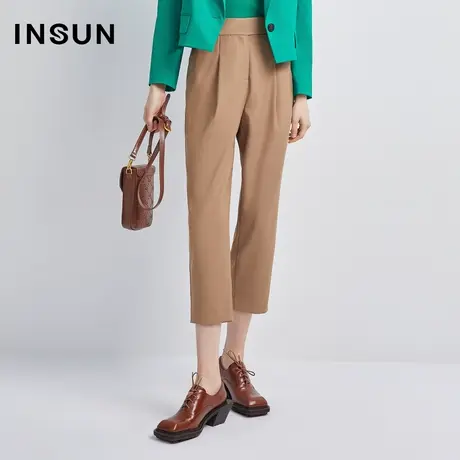 INSUN恩裳秋季易打理可机洗小脚裤图片