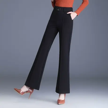 坠感微喇西装裤女2023秋季新款高腰显瘦通勤长裤气质休闲喇叭裤子商品大图