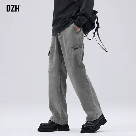 男士美式牛仔裤男秋季高级感裤子2024新款宽松休闲长裤直筒工装裤商品大图