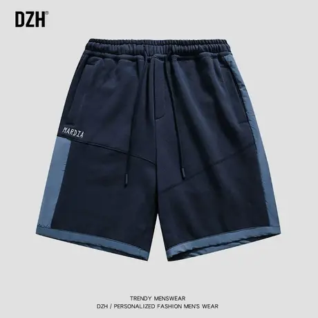 男士日系拼接短裤男潮牌宽松夏季裤子男款运动裤外穿五分裤沙滩裤商品大图