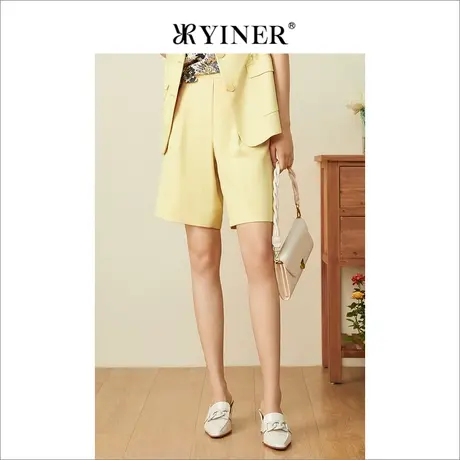 YINER音儿女装夏季法式优雅通勤气质西装短裤休闲裤商品大图