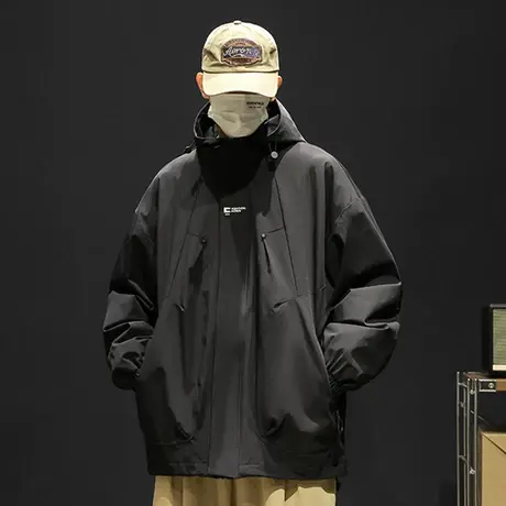 2024新款冲锋衣外套男款春秋季潮牌男装春季工装痞帅夹克男生上衣商品大图