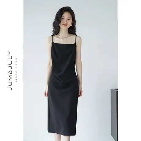 嘉茱莉2023夏季新款法式吊带连衣裙女赫本风吊带裙收腰无袖长裙图片