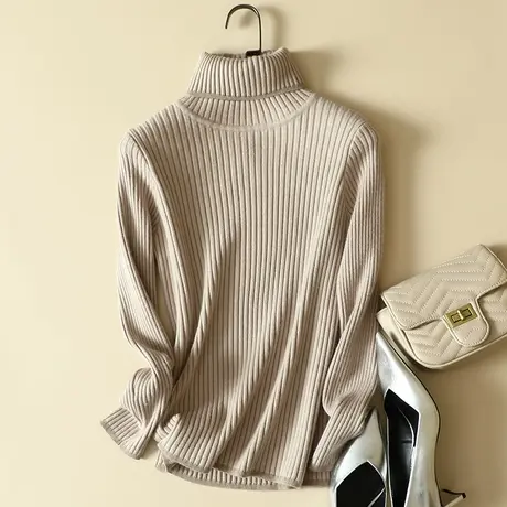 高领毛衣打底衫女士内搭秋冬2022年新款加厚修身洋气百搭针织上衣商品大图
