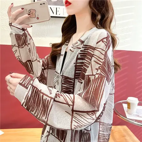 轻薄防晒衣女2023新款夏季韩版宽松大码冰丝薄款透气皮肤衣外套潮商品大图