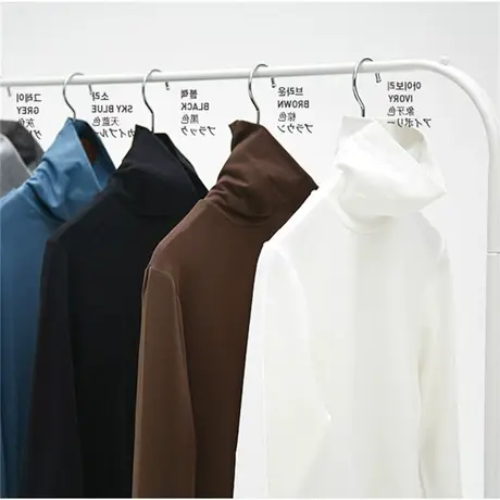 秋冬女装加厚加绒长袖t恤上衣服洋气内搭高领百搭德绒保暖打底衫图片