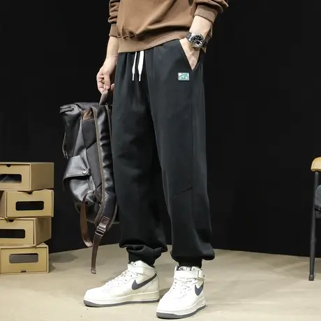 运动裤男春秋款宽松大码潮牌23新款裤子男士休闲束脚卫裤秋季男裤商品大图