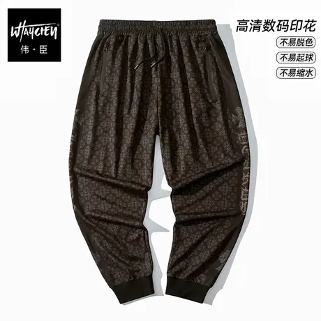 伟臣潮流大码男士宽松休闲裤胖子加肥加大肥佬小脚裤秋冬束脚裤男商品大图