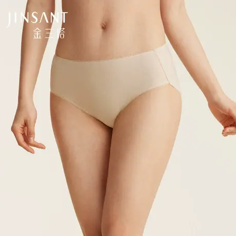 桑蚕丝女内裤无痕贴合柔顺软糯中腰三角裤舒适透气内衣新品金三塔图片