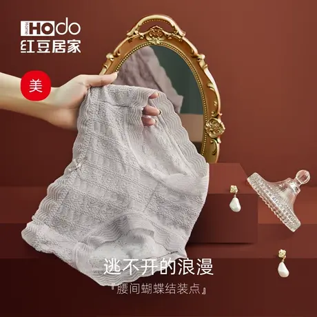【美感】3件红豆蕾丝内裤女纯棉档中腰甜美无痕薄性感少女三角裤图片