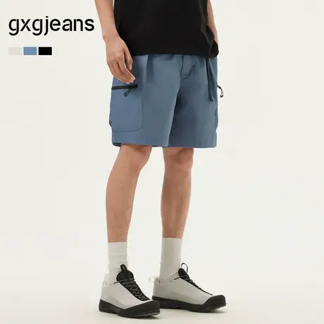 gxg.jeans男装 多色户外风网布口袋宽松工装短裤男 25年夏季新款商品大图