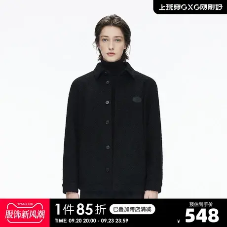 YATLAS亚锐男装冬季新款翻领仿羊羔毛夹克男经典时尚潮流外套商品大图