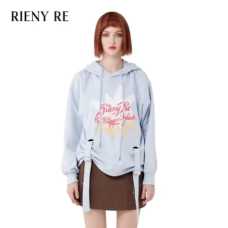 RIENYRE卫衣女2023新款爆款秋季美式连帽高级感超好看长袖上衣女图片