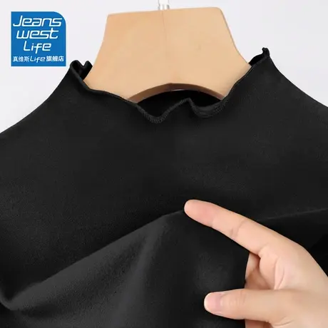 真维斯LIFE半高领打底衫女秋冬高级感2023新款流行针织衫秋冬女商品大图