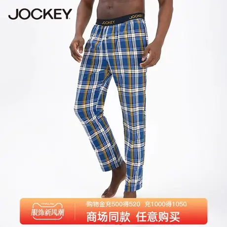 Jockey居可衣男士家居长裤莫代尔舒适格子睡裤休闲格纹时尚春秋款商品大图