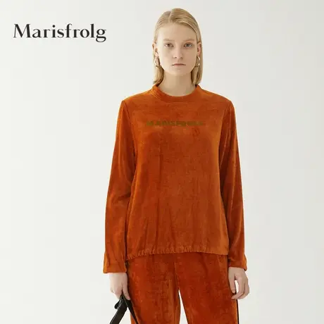 【言选好物】Marisfrolg玛丝菲尔宽松时尚气质套头印花卫衣上衣商品大图