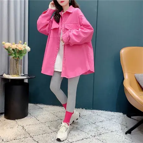 2021春装新款衬衫女设计感小众复古港味长袖韩版宽松衬衣外套上衣图片