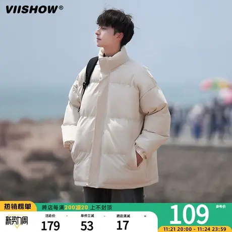 VIISHOW冬季宽松潮牌加厚衣服美式棉服男保暖男生痞帅棉衣面包服商品大图