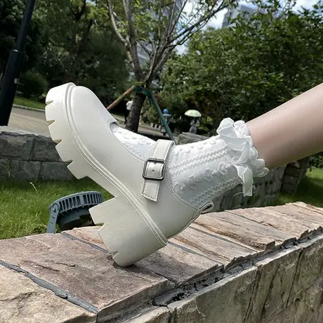 粗跟厚底增高日系制服玛丽珍鞋子女jk2023新款英伦复古小皮鞋春季商品大图