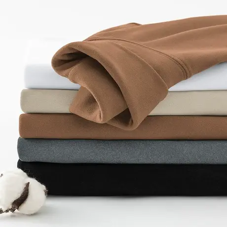 300g重磅德绒长袖t恤男生高领打底衫内搭纯色小衫双面绒保暖体恤图片