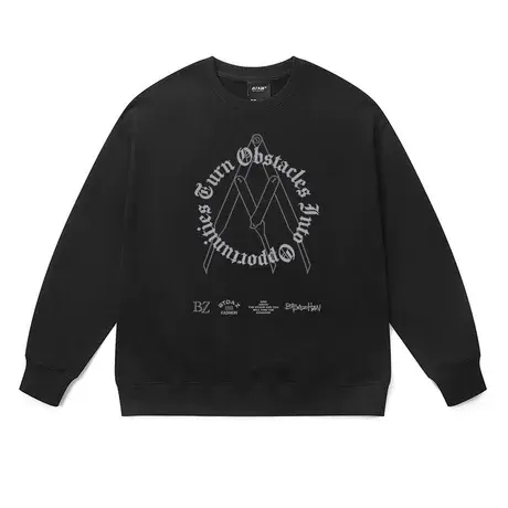 大码潮牌男装卫衣oversize廓形冬季户外高级感加绒加厚全棉情侣装商品大图