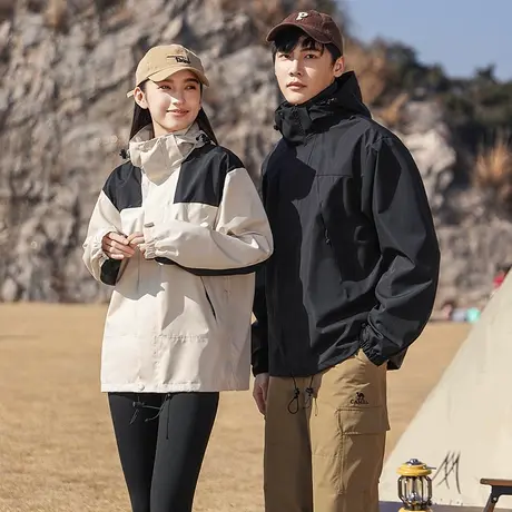 薄款外套男士三合一春秋冲户外防风2024新款冬季情侣夹克锋上衣女商品大图
