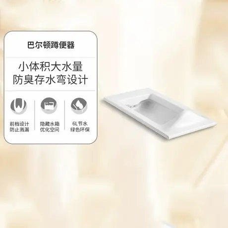 科勒蹲便器巴尔顿无踏板大便池蹲坑陶瓷防臭家用卫生间蹲厕20443T商品大图