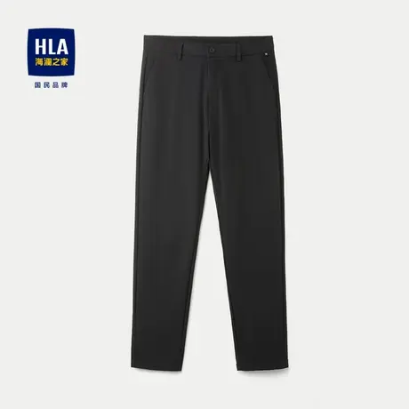 HLA/海澜之家六维弹力休闲裤2024春夏新款商务撞色字母九分裤子男图片