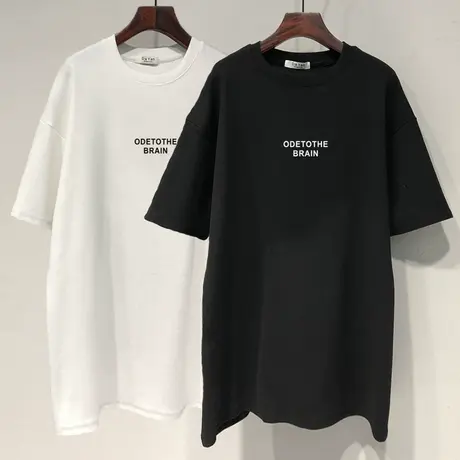 白色字母T恤女韩版宽松慵懒风2022夏季新款小众短袖打底上衣ins潮图片