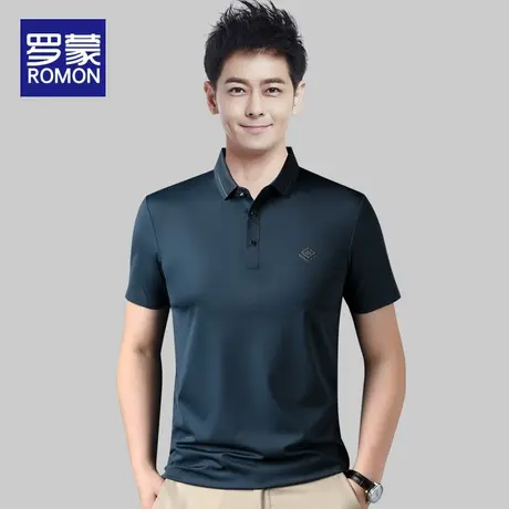 罗蒙冰丝polo衫男衣服夏季新款潮流宽松短袖t恤男士翻领休闲体恤图片