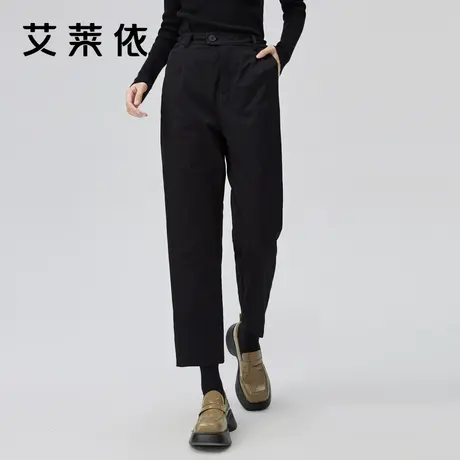 艾莱依锥型羽绒裤女外穿2022新款简约宽松休闲保暖户外冬季九分裤图片