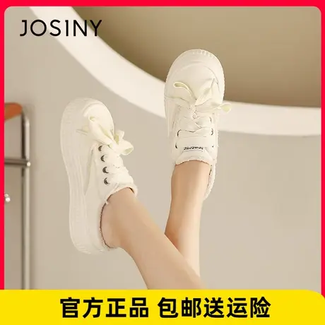 卓诗尼红色帆布拖2023夏季休闲潮款设计感帆布鞋懒人包头半拖女款图片
