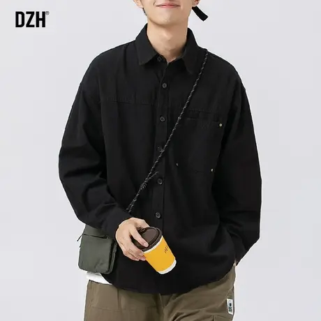 男士日系长袖衬衫男高级感发型师潮牌男装痞帅休闲衬衣寸衫外套潮商品大图