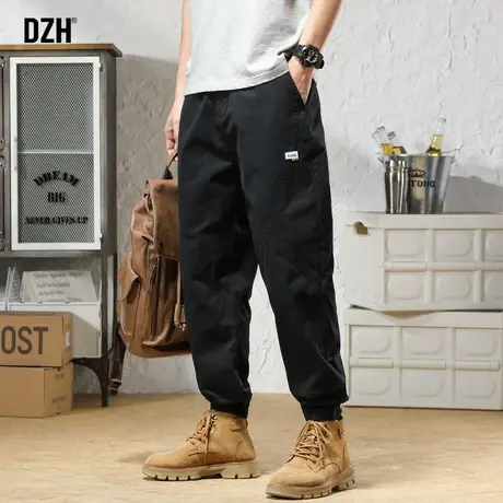 男士机能工装裤男春夏宽松束脚裤子宽松大码男裤纯棉修身休闲裤男商品大图