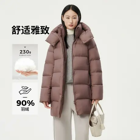 坦博尔2024冬季新款休闲加厚妈妈款羽绒服中长款大码女装保暖外套图片