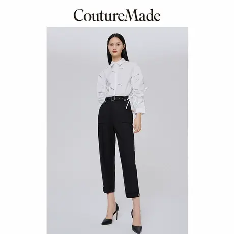 CoutureMade休闲裤子女秋冬清仓宽松七分工装风高腰for veromoda商品大图