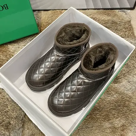 雪地靴女2022年新款冬加绒加厚爆款短靴厚底面包棉鞋防水防滑短款商品大图