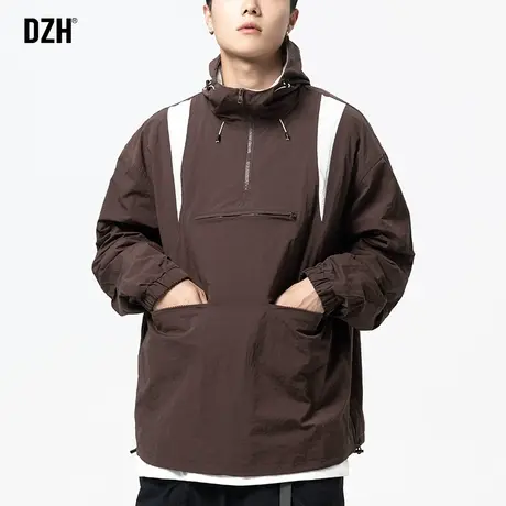 男士冲锋衣外套男秋季2023新款潮牌美式工装夹克高级感衣服登山服商品大图