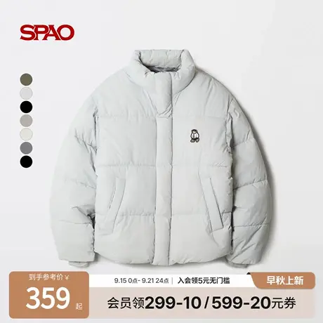 【WOODIE系列】SPAO韩国同款2025年冬季新品时尚休闲宽松立领棉服商品大图